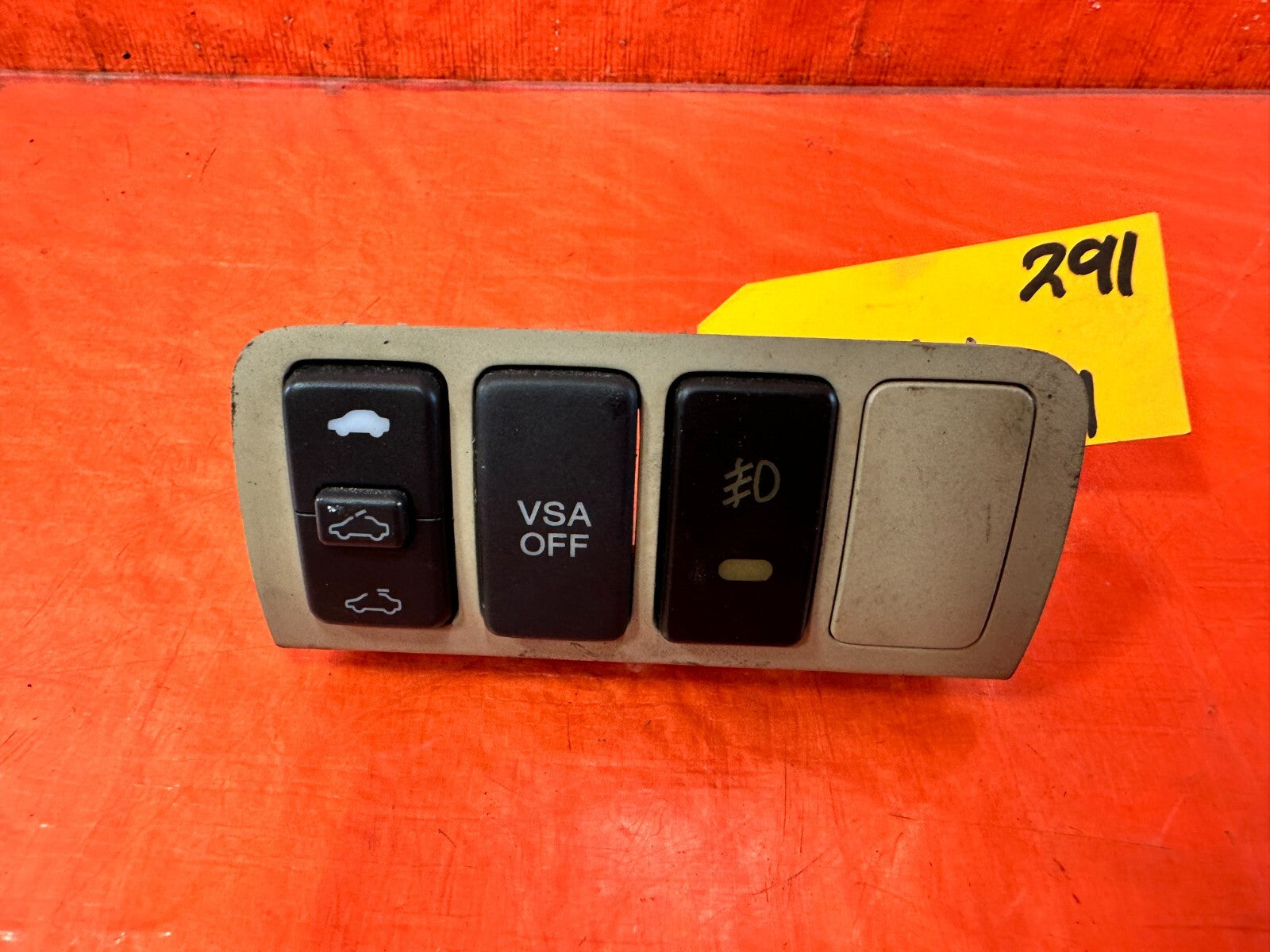 04 05 ACURA TSX   VEHICLE STABILITY ASSIST & SUNROOF SWITCH W/ BEZEL   OEM #2912
