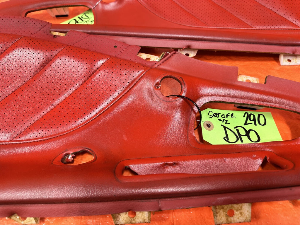 00 03 HONDA S2000 LEFT AND RIGHT ALL RED DOOR PANEL INSERTS INSERT TRIM OEM 2902