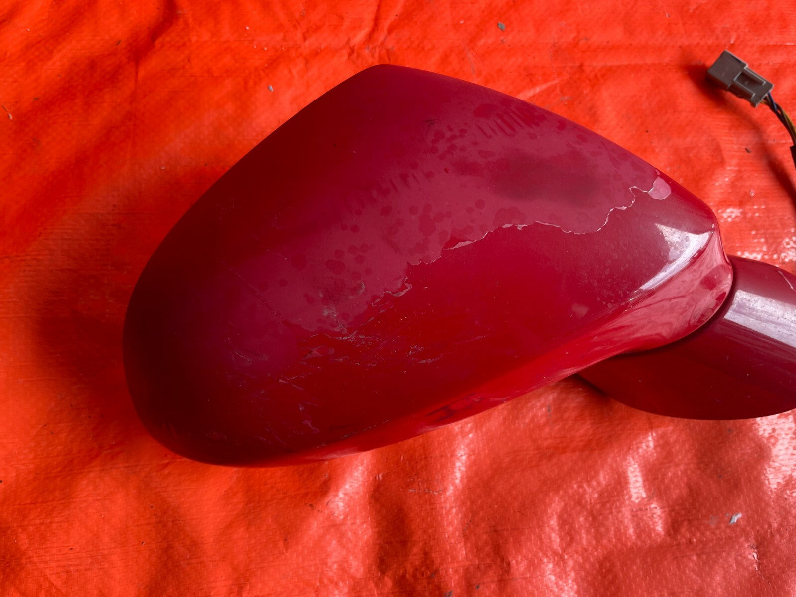 00 09 HONDA S2000   PASSENGER RIGHT SIDE VIEW MIRROR   RED FADED   3 PIN   OEM 5