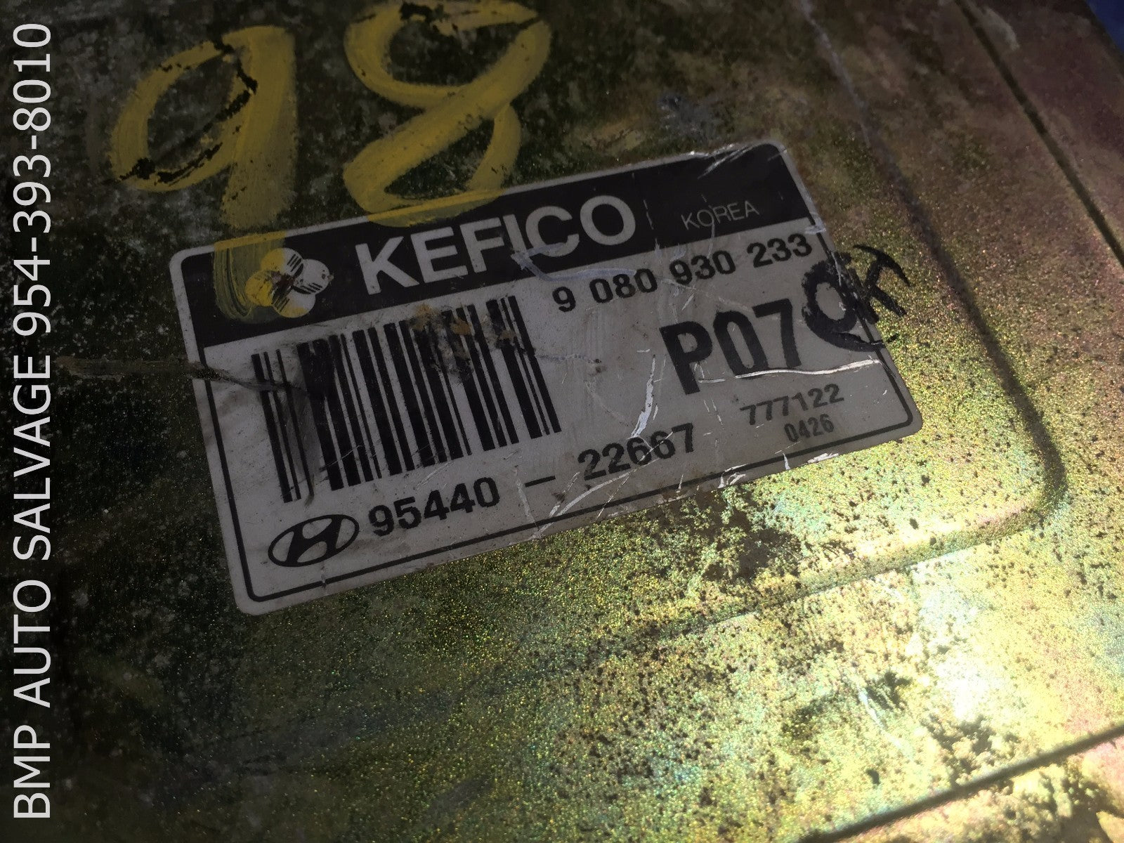 OEM 1998 HYUNDAI ACCENT TRANSMISSION COMPUTER 95440 22720 TCM #1112 #B54Y1