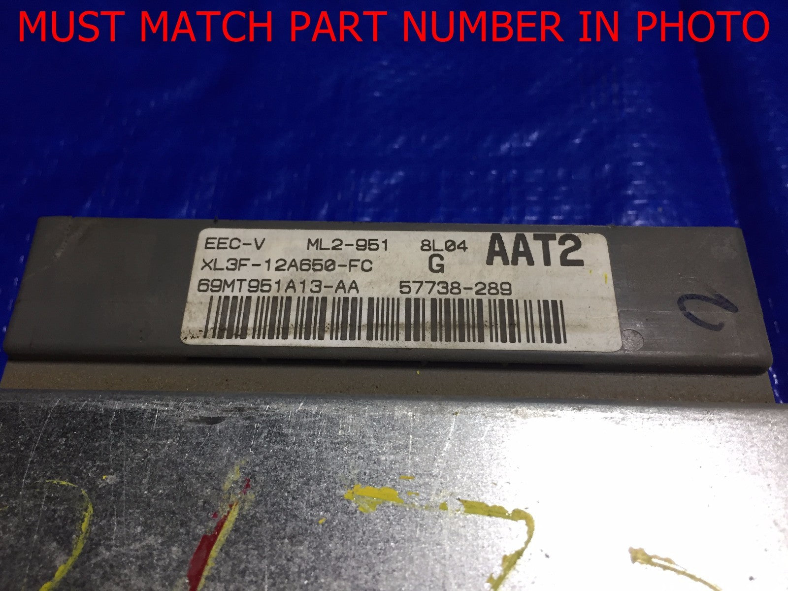 OEM 1999 FORD F150 ENGINE COMPUTER ECU ECM BRAIN EBX XL3F 12A650 FC   OEM1
