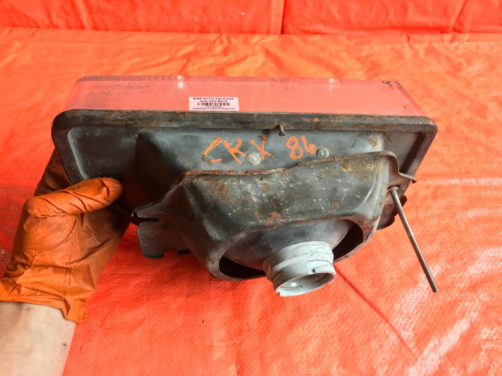 OEM 1986 86 HONDA CIVIC DRIVER LEFT HEADLIGHT 001 42766