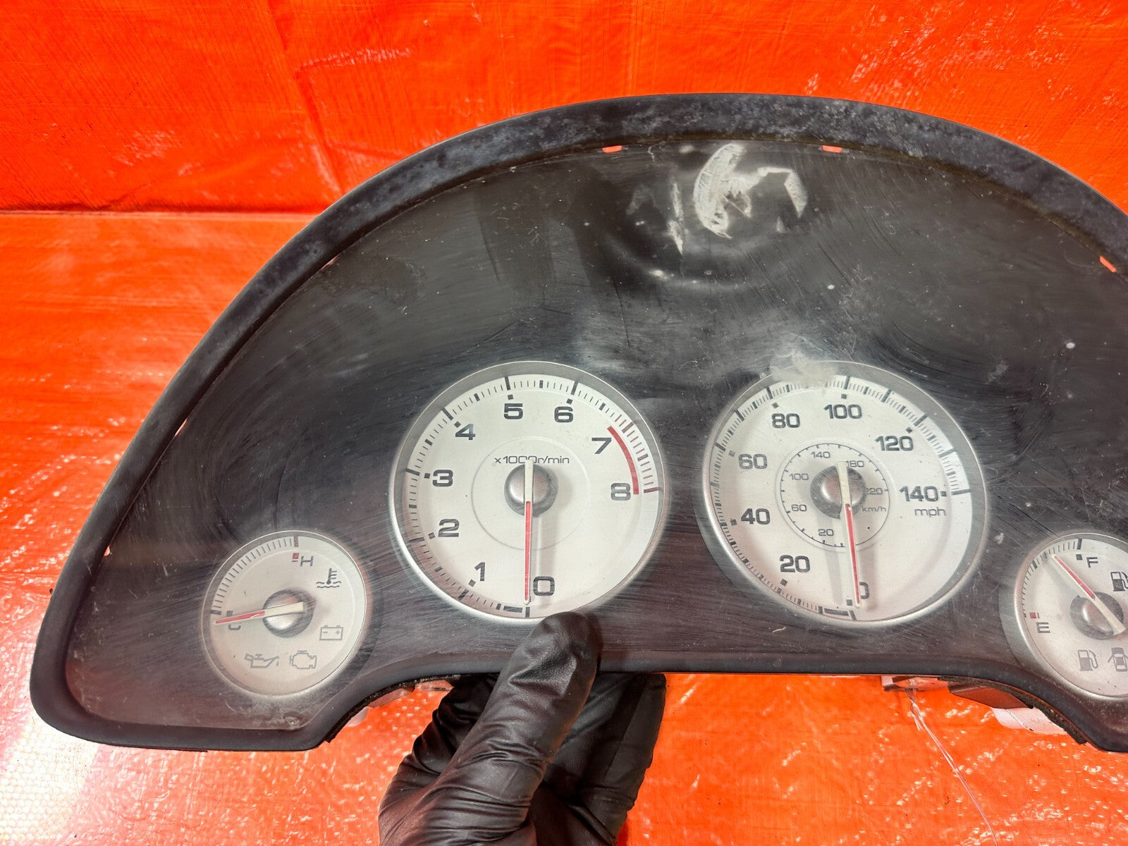 05 06 ACURA RSX BASE   MANUAL INSTRUMENT GAUGE CLUSTER SPEEDOMETER OEM #2803