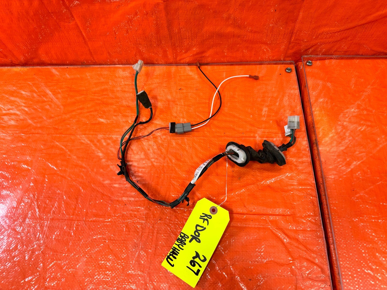 90 93 MAZDA MX 5 MIATA   RIGHT DOOR HARNESS POWER WINDOW MANUAL LOCK OEM #2677