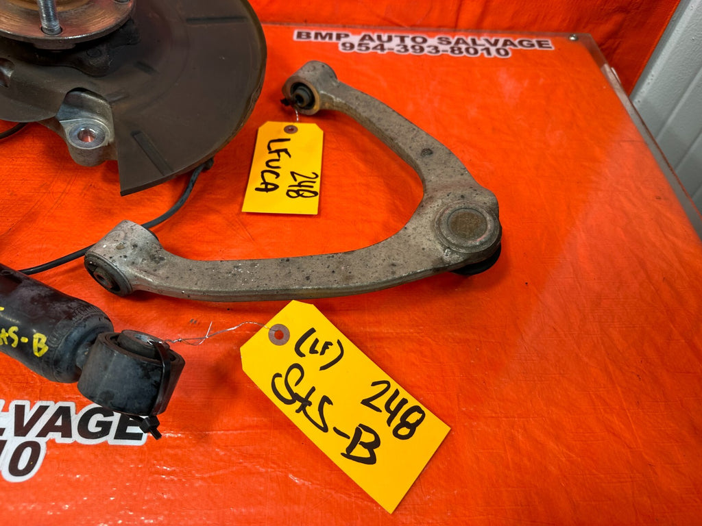 08 15 INFINITI G37 COUPE RWD LEFT FRONT SPINDLE W/ CONTROL ARMS & SHOCK OEM #2321