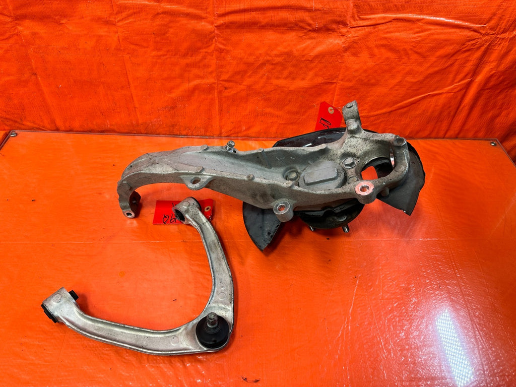 14 24 INFINITI Q50   RWD RIGHT FRONT SPINDLE KNUCKLE HUB & CONTROL ARM OEM 19Q11
