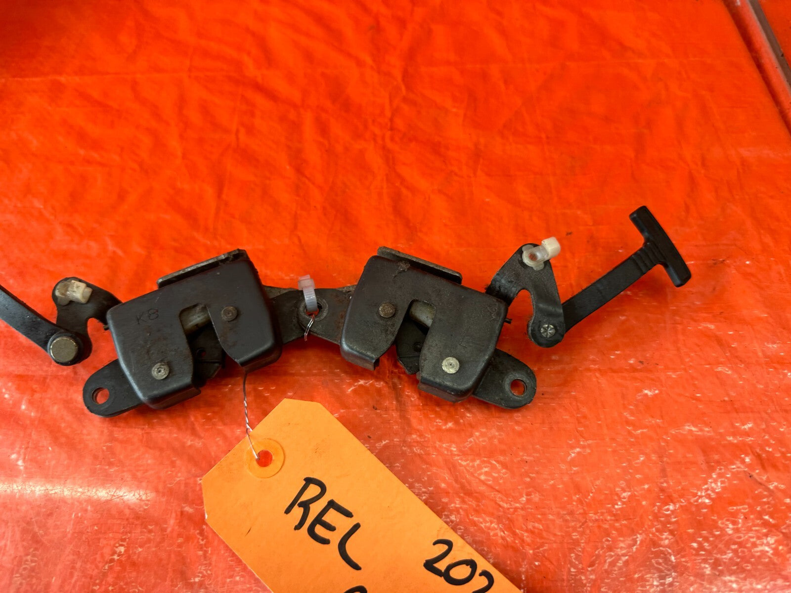 96 00 HONDA CIVIC COUPE   REAR SEAT RELEASE PULL HANDLES   LEFT & RIGHT OEM #2026