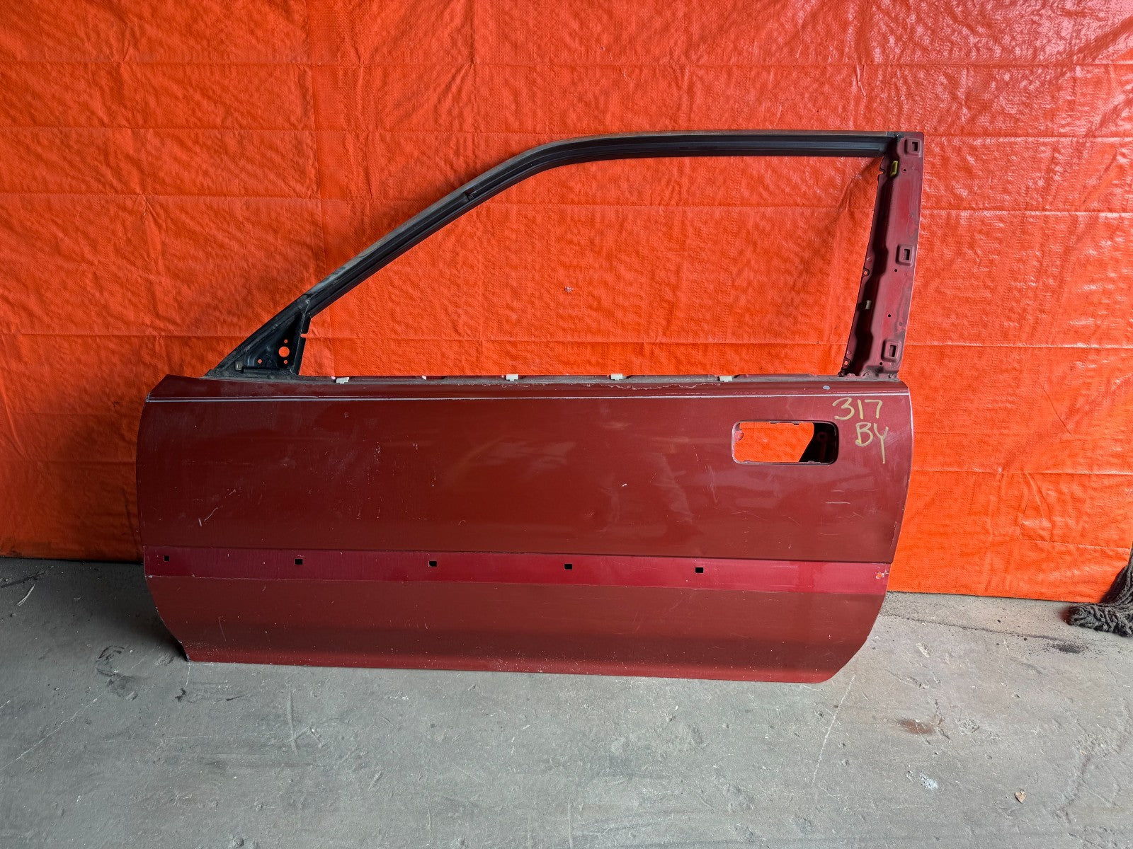 90 91 HONDA CIVIC HATCHBACK   DRIVER LEFT DOOR SHELL SKELETON FRAME   OEM 3171