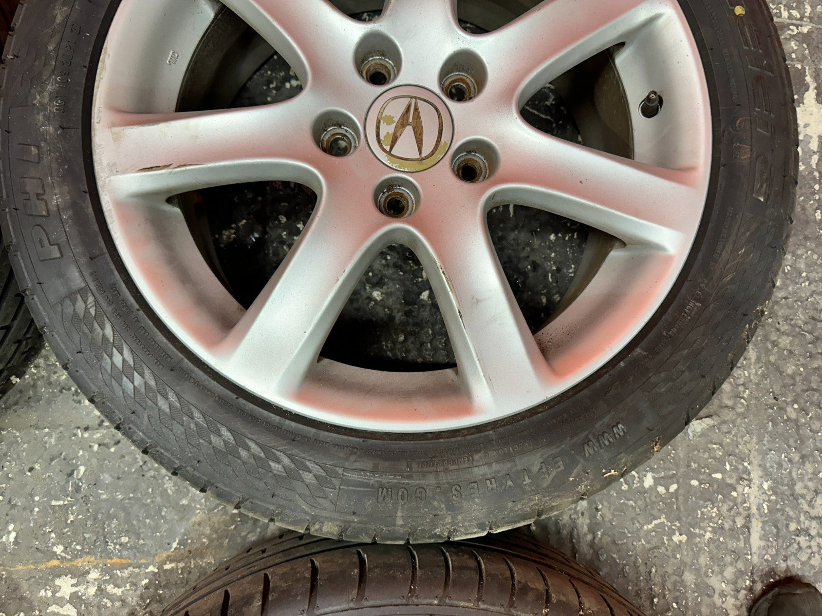 04 08 ACURA TSX 17 INCH WHEELS  W/ GOOD TIRES RIMS ALLOY OEM #3307