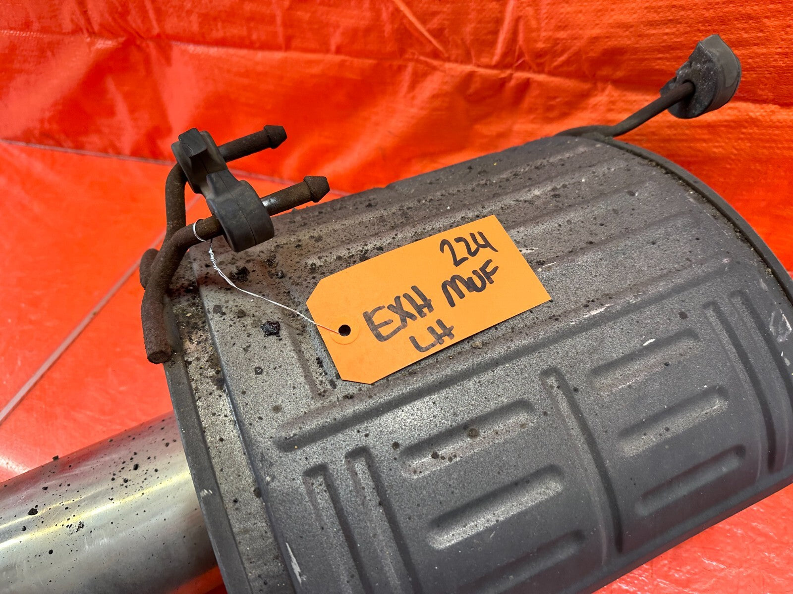 04 09 HONDA S2000   AP2 DRIVER LEFT EXHAUST PAN MUFFLER W/ OVAL TIP   OEM #2246