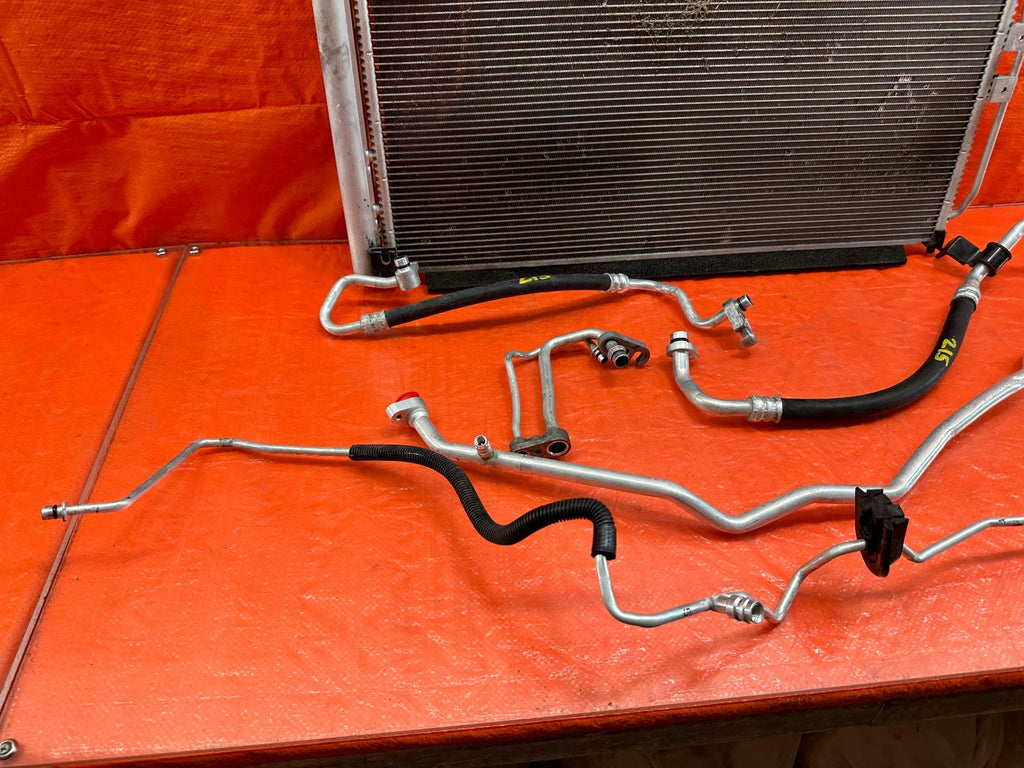 16 20 INFINITI Q50   3.0L   AC LINE SET LINES PIPES HOSES W/ CONDENSER OEM #2159
