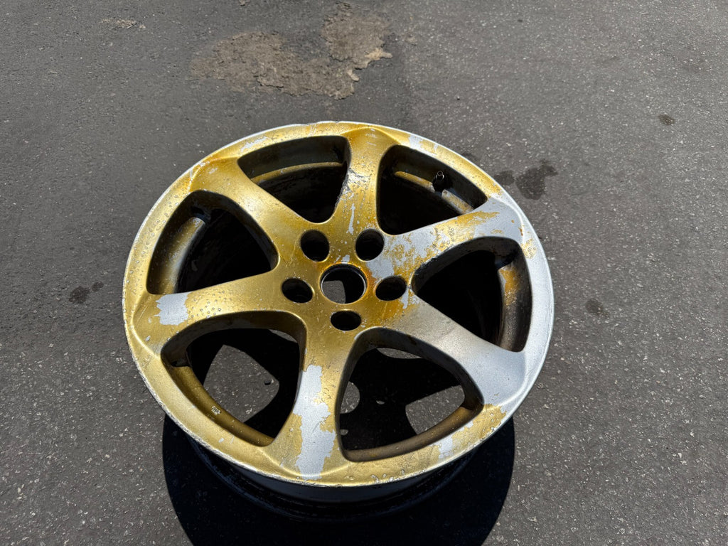 03 07 INFINITI G35 COUPE REAR FACTORY WHEEL RIM 6 SPOKE 17X8 OEM FACTORY #2986