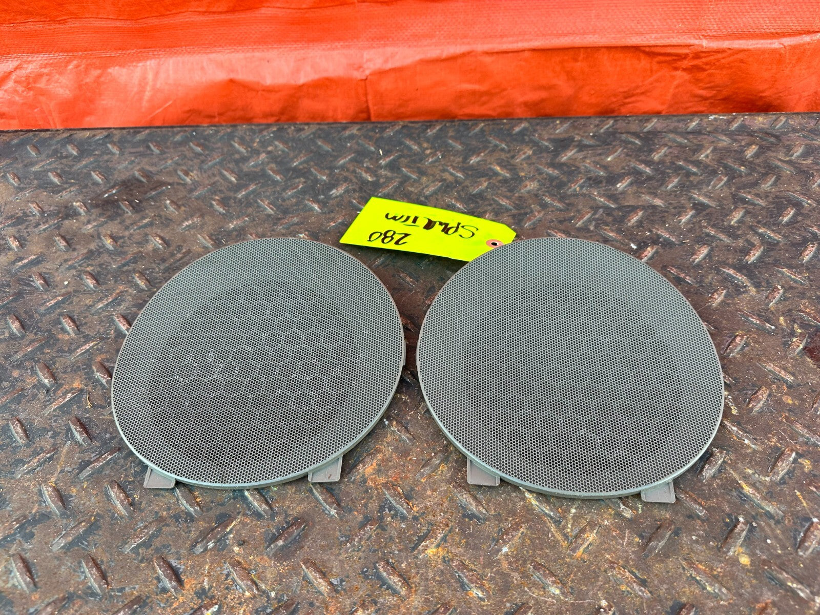 02 06 ACURA RSX   REAR INTERIOR SPEAKER COVER TRIM LEFT & RIGHT   TAN   OEM #2808