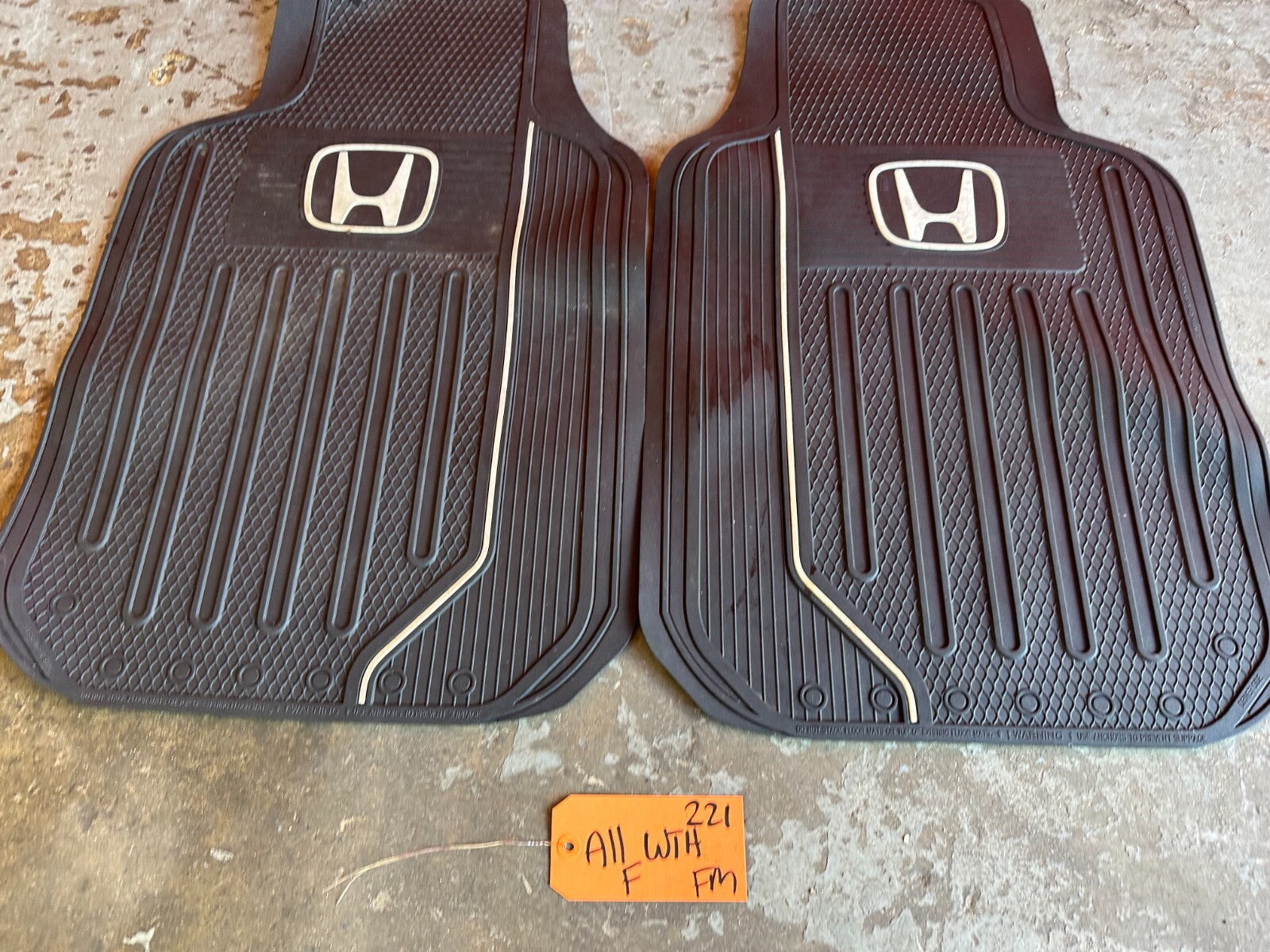 96 00 HONDA CIVIC COUPE   ALL WEATHER FLOOR MAT SET   LEFT RIGHT FRONT   #2213