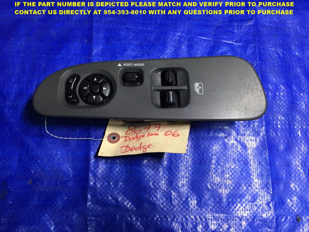 OEM 01 2002 2003 DODGE DAKOTA 2 DOOR DRIVER LEFT MASTER WINDOW SWITCH 211210 1080