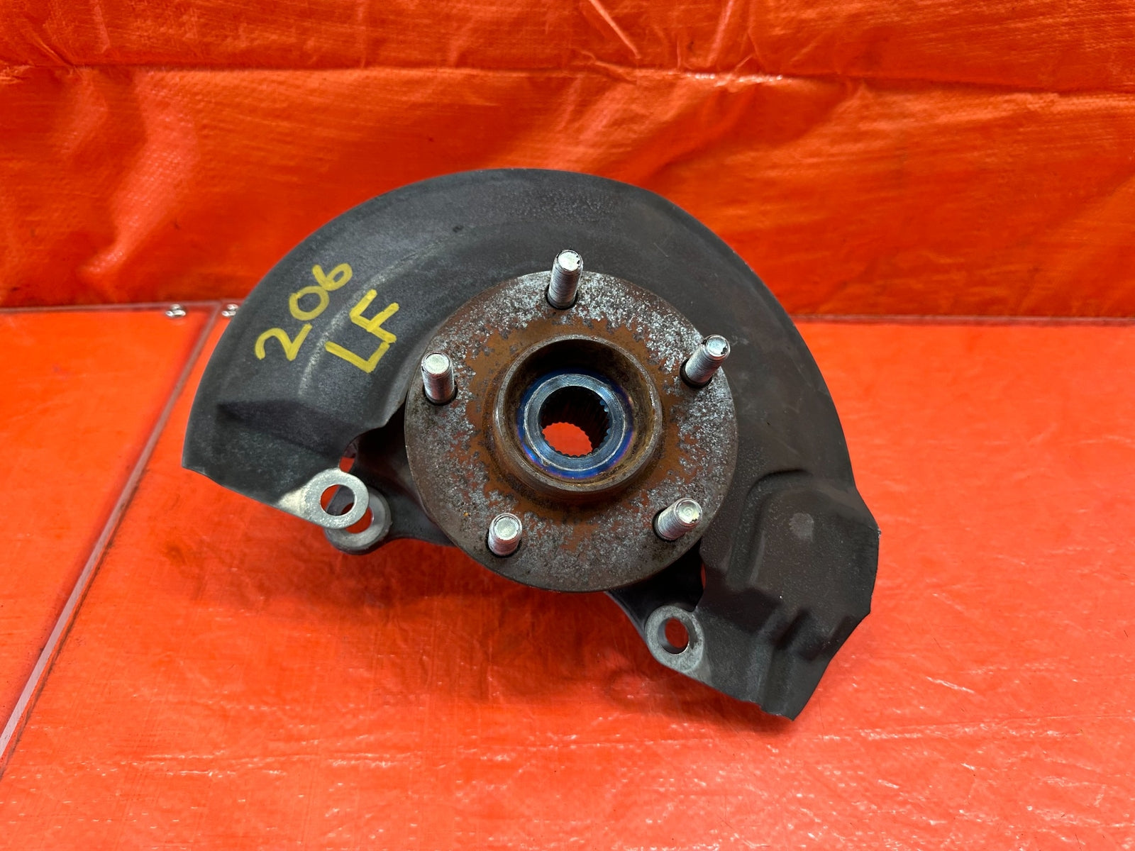 08 15 LANCER EVOLUTION X EVO 10   DRIVER LEFT FRONT SPINDLE KNUCKLE HUB OEM 2060