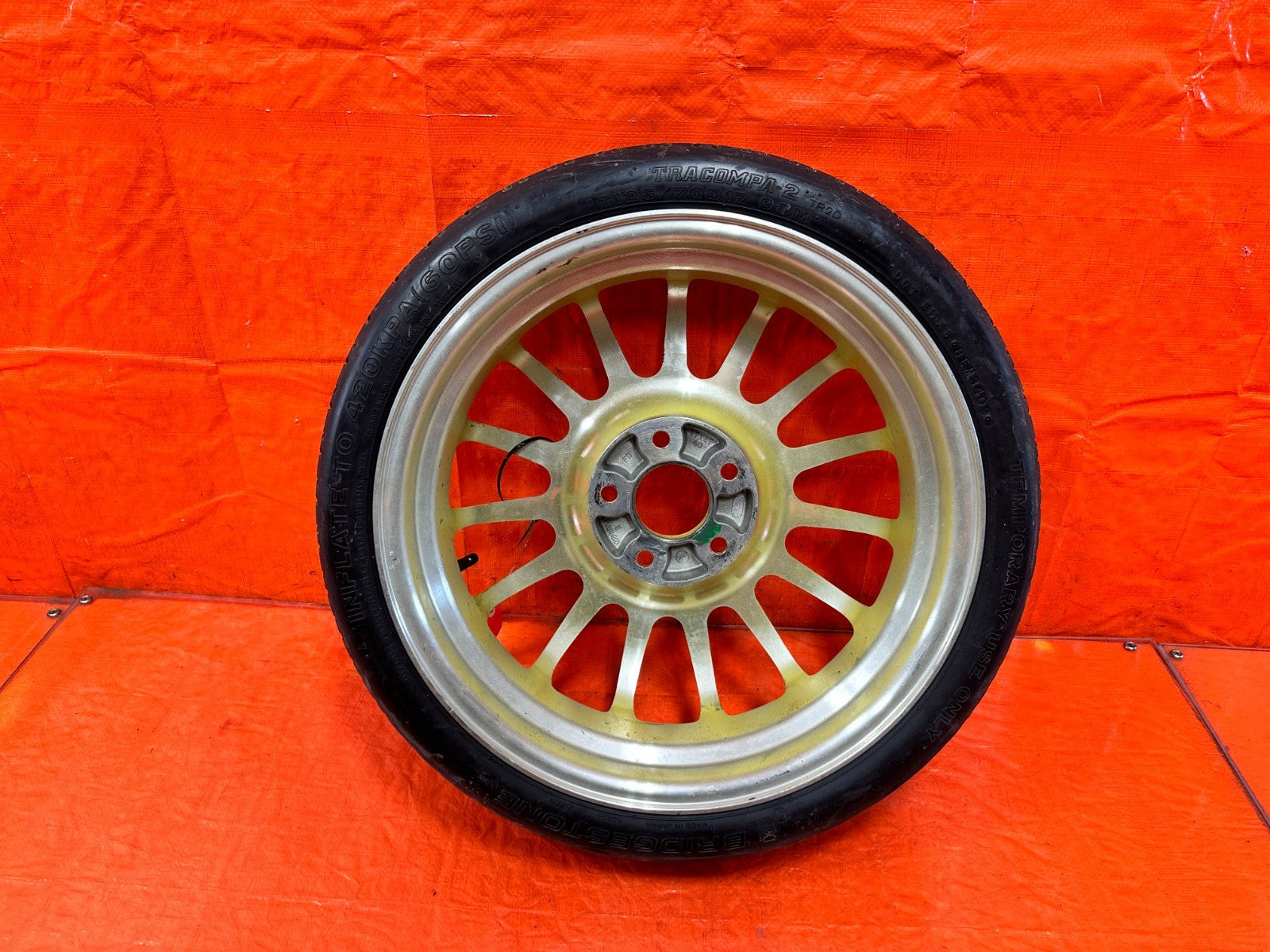 04 11 MAZDA RX8 RX 8   EMERGENCY SPARE BACK UP TIRE WHEEL RIM   OEM FACTORY #3033
