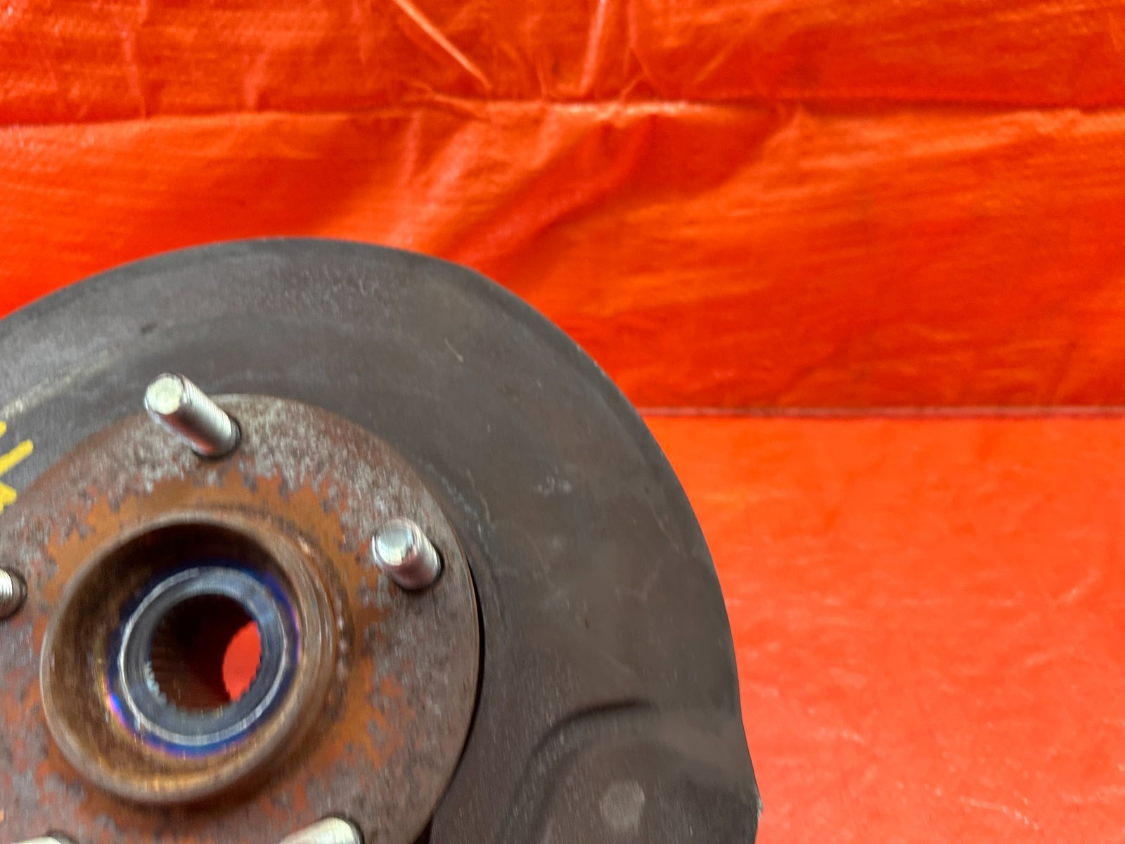 08 15 LANCER EVOLUTION X EVO 10   DRIVER LEFT FRONT SPINDLE KNUCKLE HUB OEM 2066