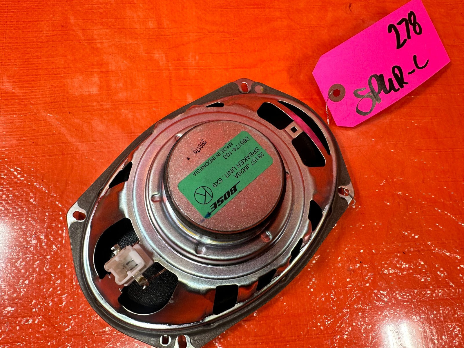 09 15 INFINITI G37 CONVERTIBLE   REAR BOSE SPEAKER   28157 JM20A   OEM 278 15