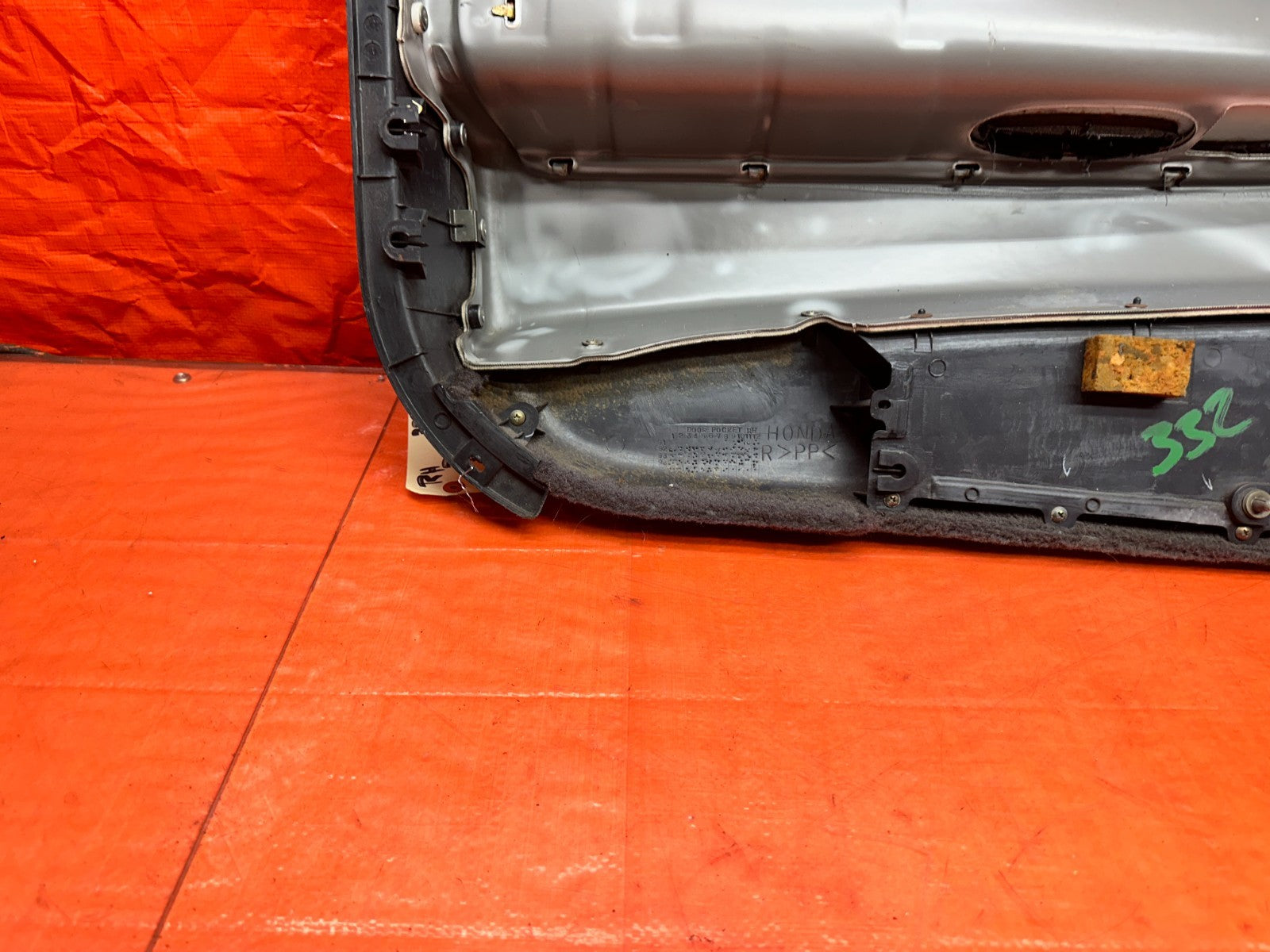 92 96 HONDA PRELUDE RIGHT PASSENGER DOOR PANEL  CARD LINER OEM #33219