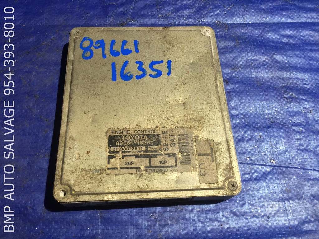 OEM 1996 TOYOTA TERCEL ECU # 89661 16351 ENGINE COMPUTER BRAIN ECM #1112 #F7810