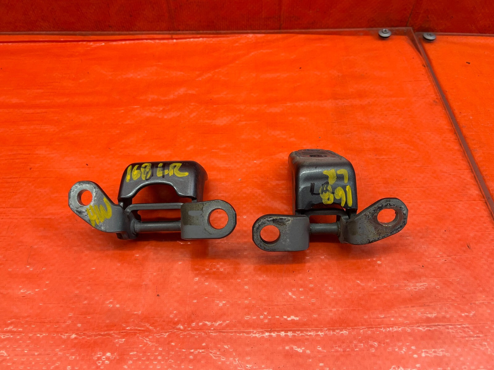 09 14 ACURA TSX   DRIVER LEFT REAR   DOOR HINGE SET UPPER LOWER OEM FACTORY #1678