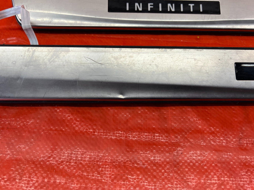 2017 INFINITI Q50 ILLUMINATING LED SCUFF PLATE FLOOR PILLAR SET FRONT REAR OEM3
