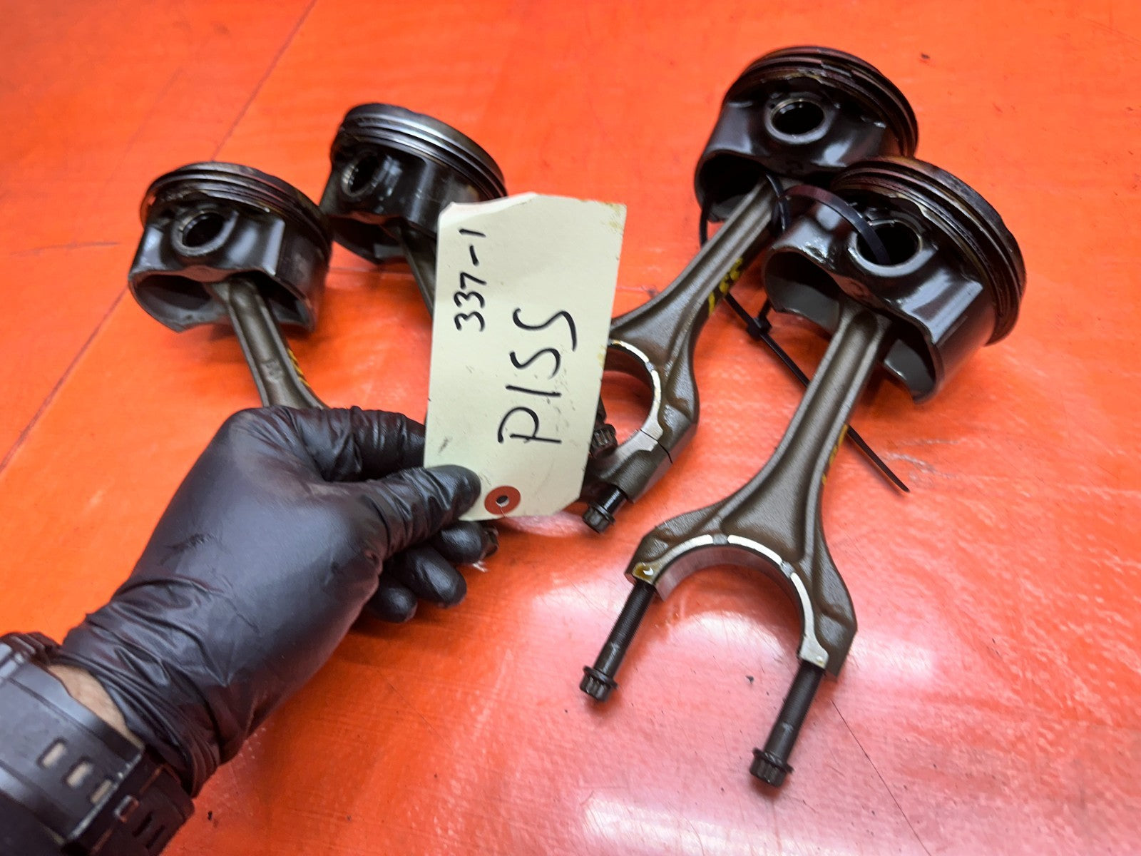 04 09 HONDA S2000 AP2 F22C ENGINE PISTON CONNECTING ROD RODS SET OEM #33713