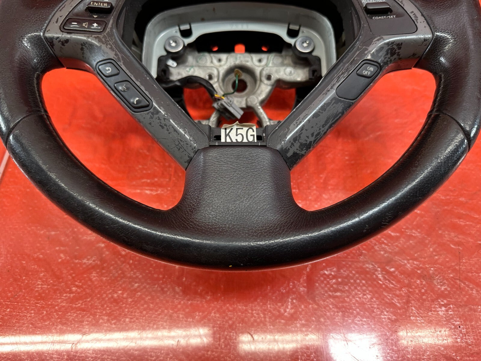 08 15 INFINITI G37 & Q60    2D COUPE  STEERING WHEEL   WEAR READ DESC   OEM #1884