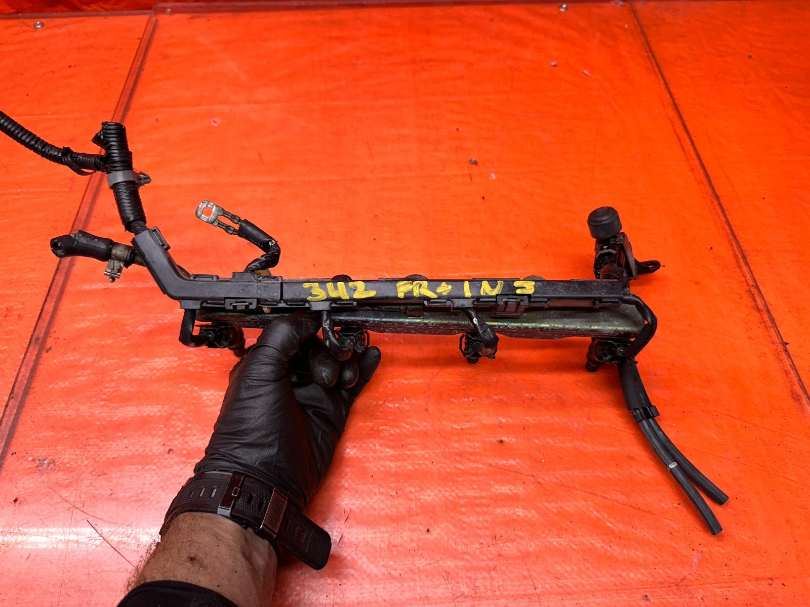 04-05 ACURA TSX 4D 2.4L K24A2 FUEL INJECTOR RAIL SET WITH PIGTAILS WIRING #34212