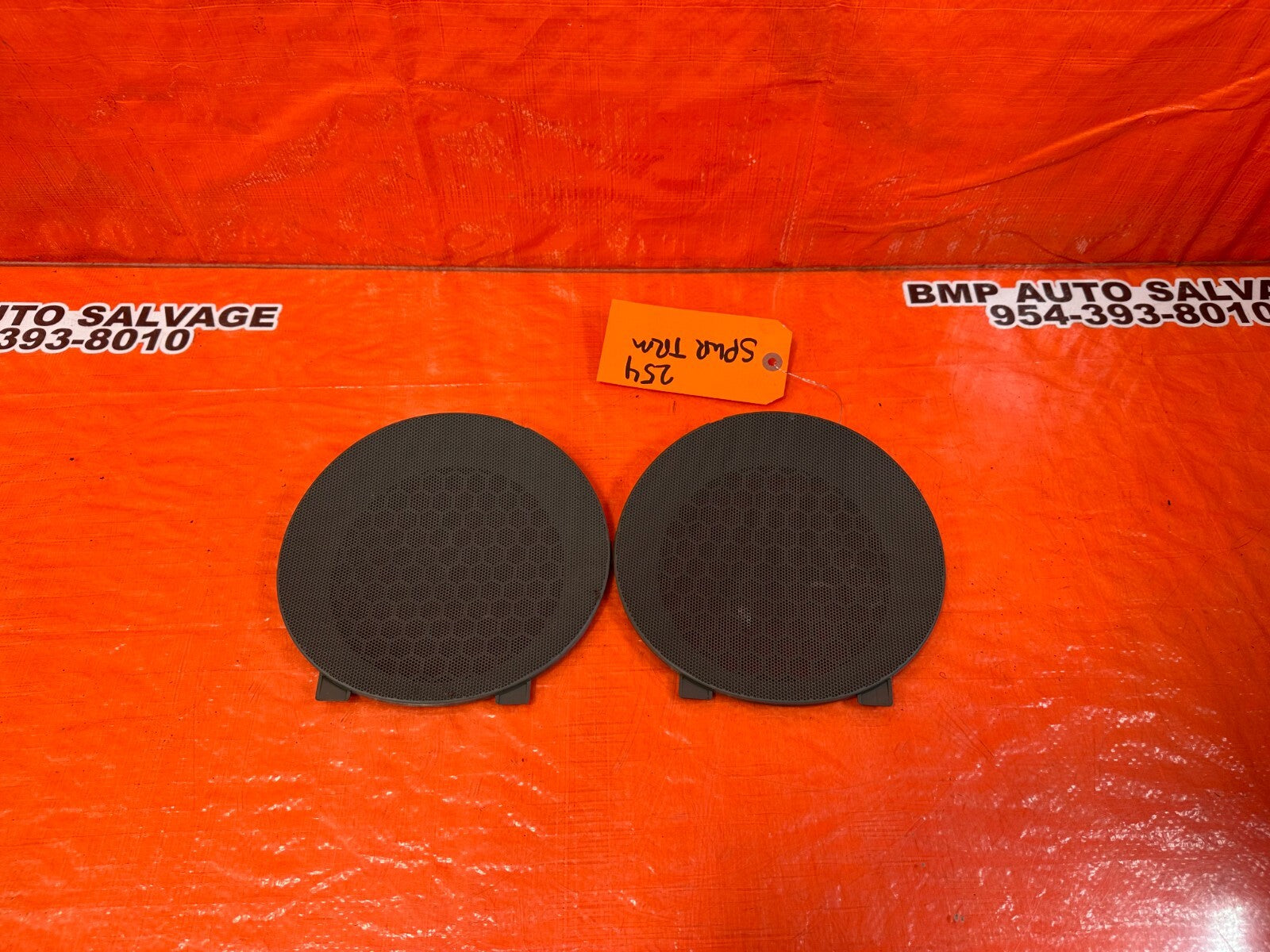 02 06 ACURA RSX   REAR INTERIOR SPEAKER COVER TRIM LEFT & RIGHT   TAN   OEM #2540