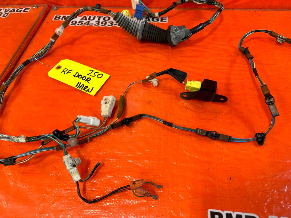 2000 00 TOYOTA CELICA GTS GT S   PASSENGER RIGHT FRONT DOOR WIRING HARNESS #2507