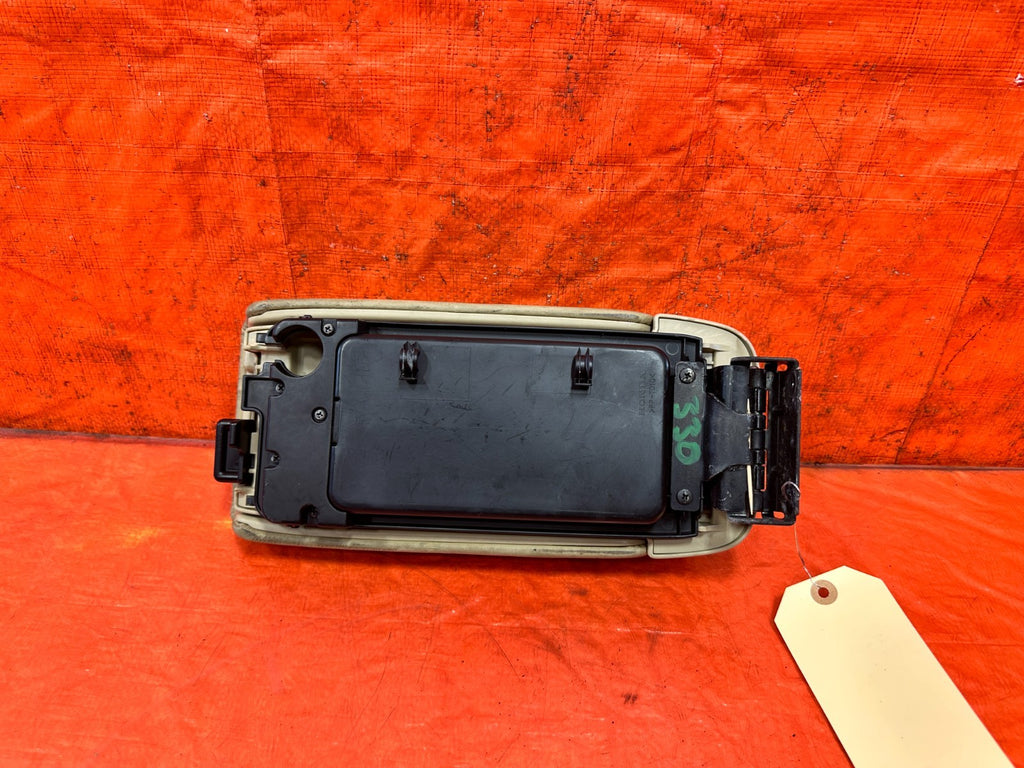 04 08 ACURA TSX CENTER CONSOLE LID TAN LEATHER ARMREST ARM REST OEM #3309