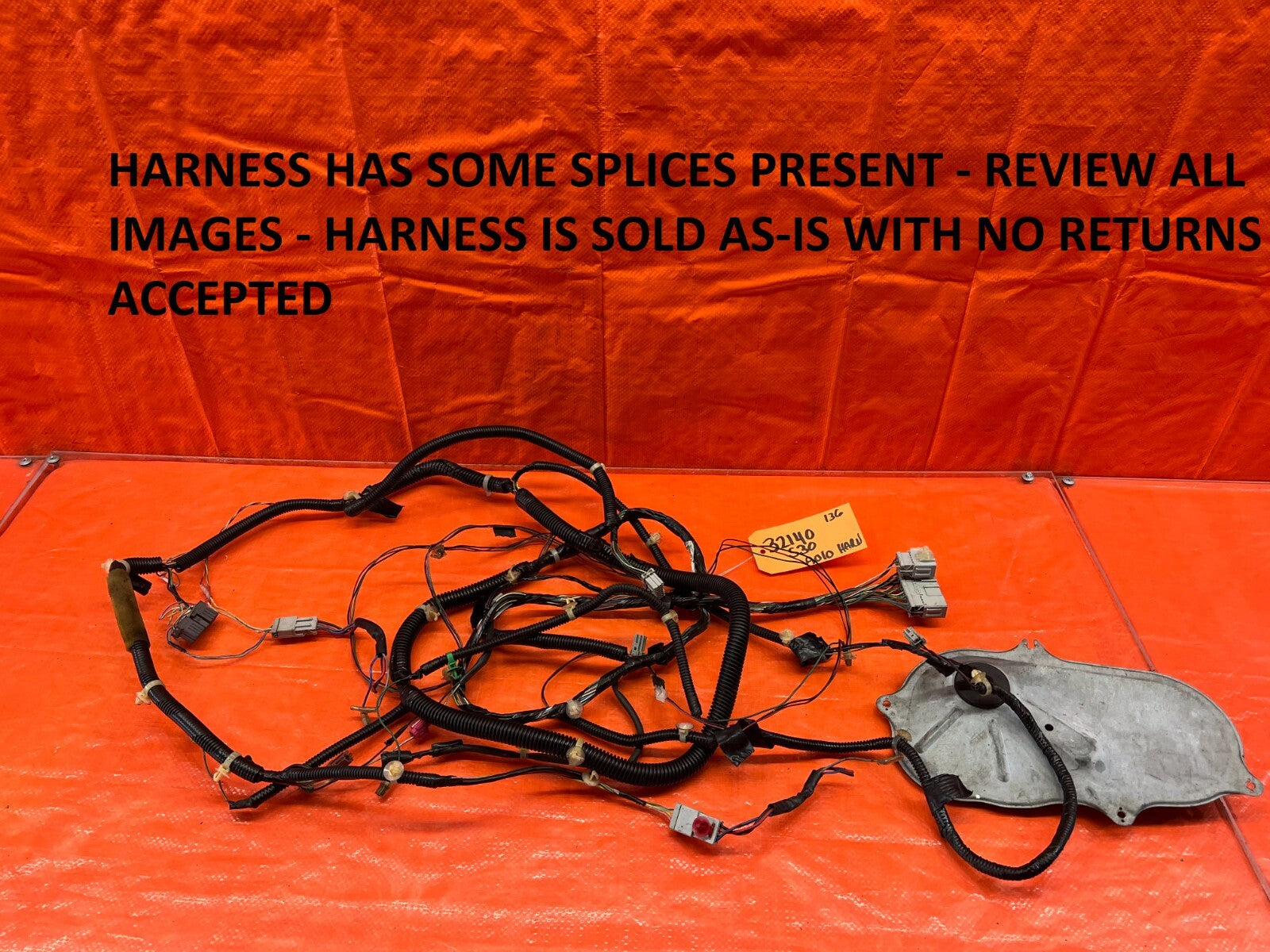 97 98 HONDA PRELUDE BASE INTERIOR FLOOR WIRING HARNESS WIRE LOOM RIGHT SIDE #1360
