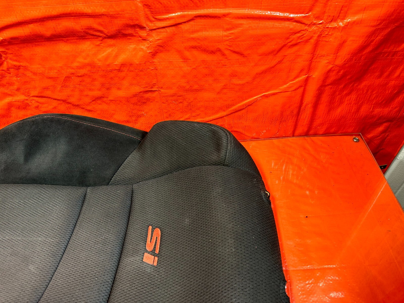 06 11 HONDA CIVIC SI DRIVER LEFT FRONT UPPER SEAT SKIN CLOTH FABRIC COVER OEM 704