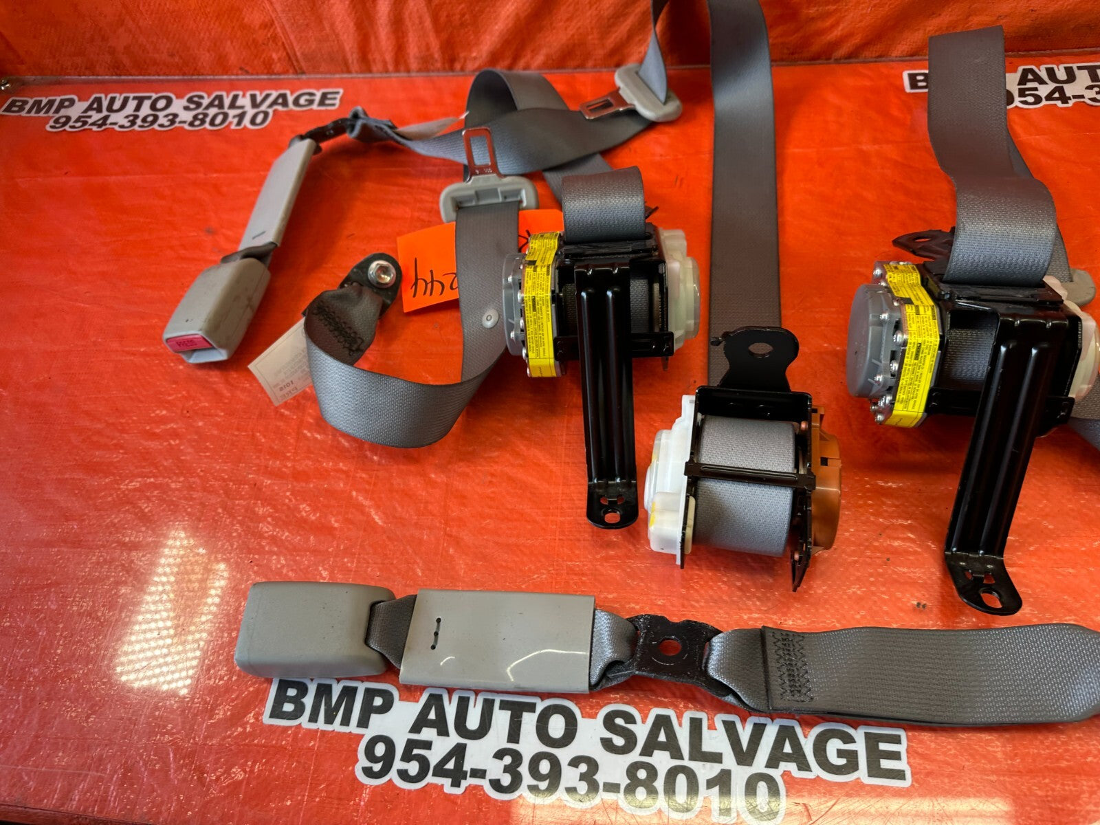 2009 09 LEXUS ES350   REAR SEAT BELT SET   LEFT & RIGHT SEAT BELTS GRAY OEM 2449