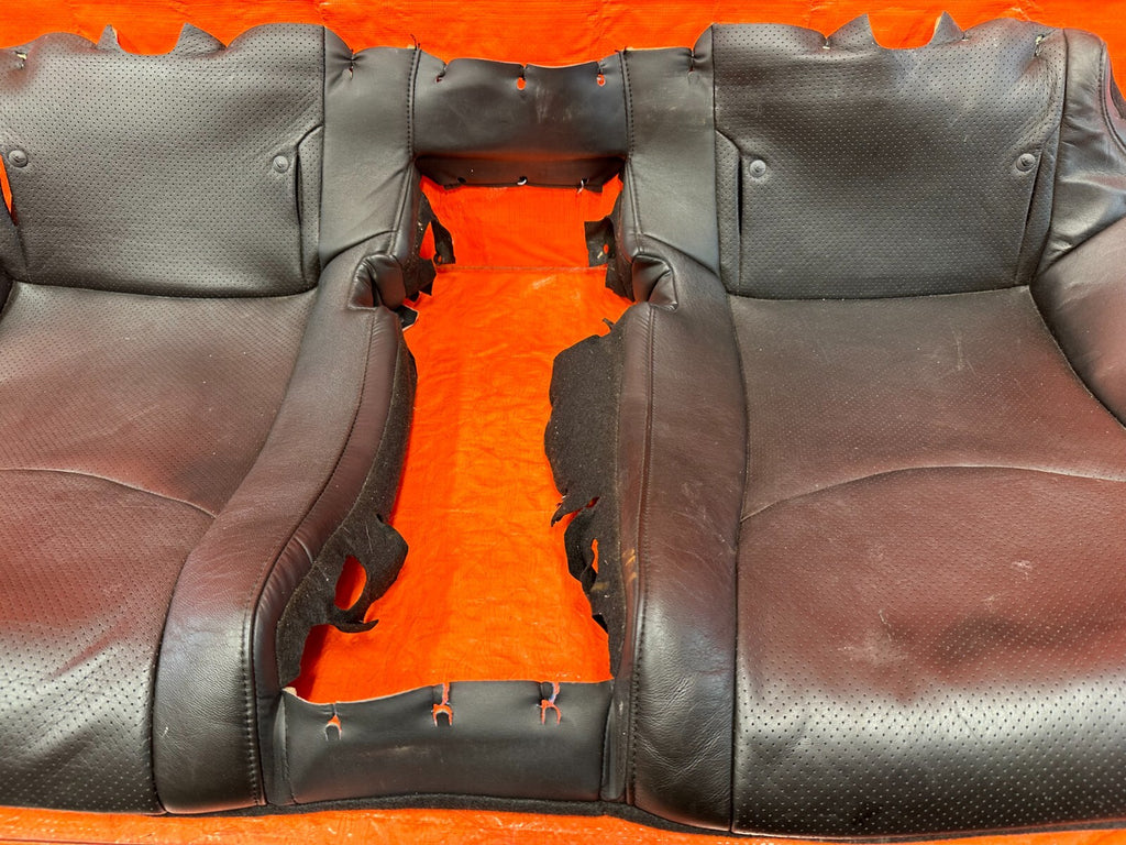 08 09 INFINITI G37 COUPE SPORT REAR LOWER SEAT BLACK LEATHER COVER SKIN OEM 2459