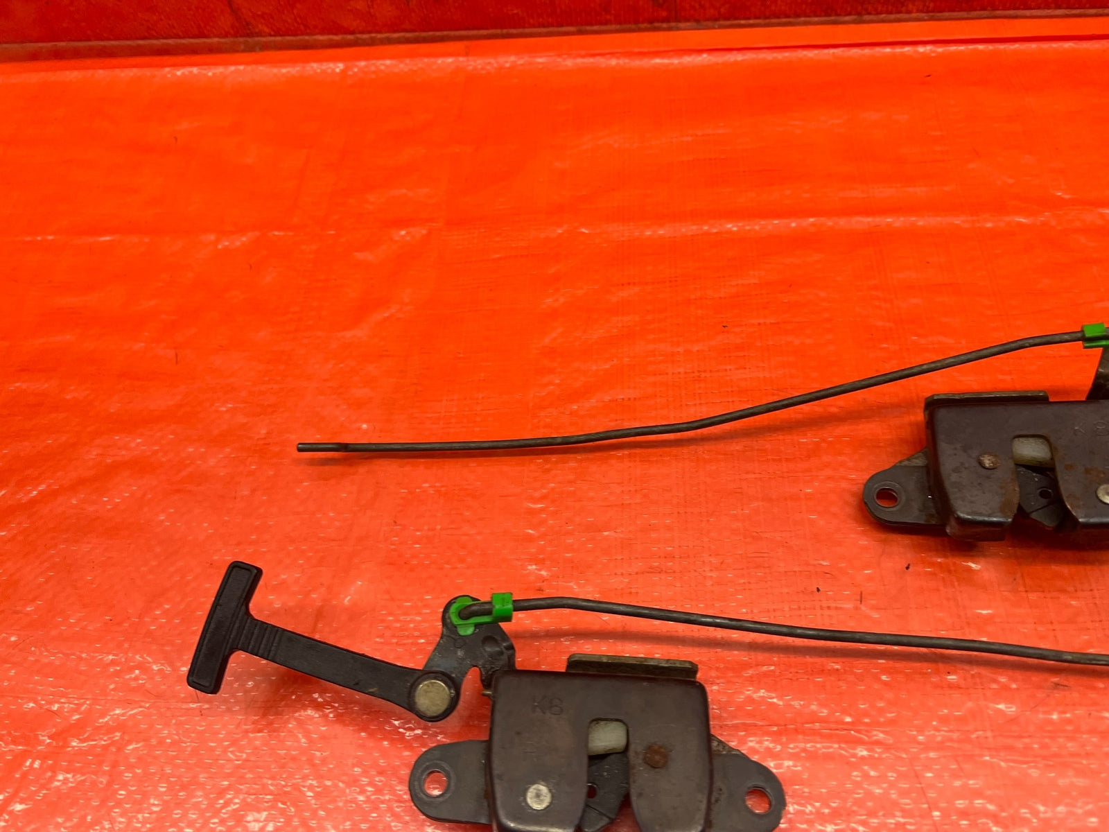 96 00 HONDA CIVIC COUPE   REAR SEAT RELEASE PULL HANDLES   LEFT & RIGHT OEM #23113