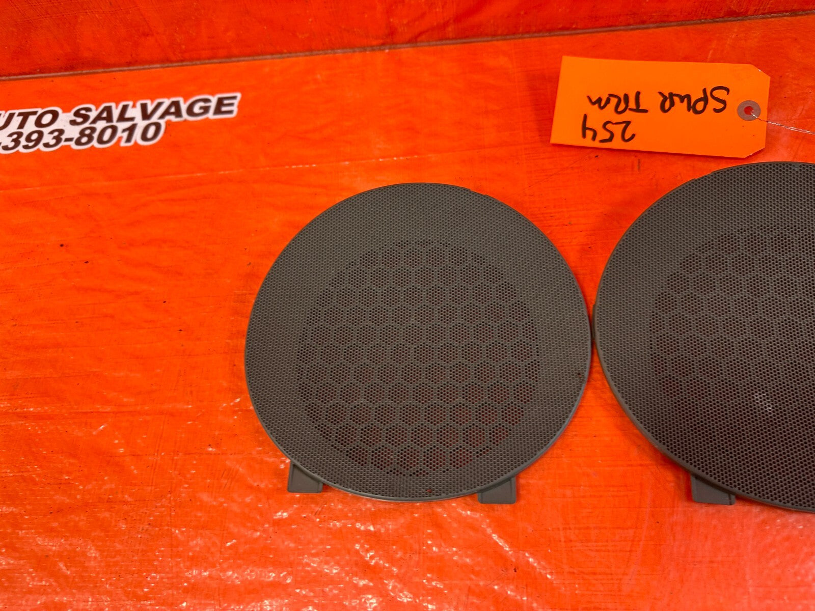 02 06 ACURA RSX   REAR INTERIOR SPEAKER COVER TRIM LEFT & RIGHT   TAN   OEM #2544