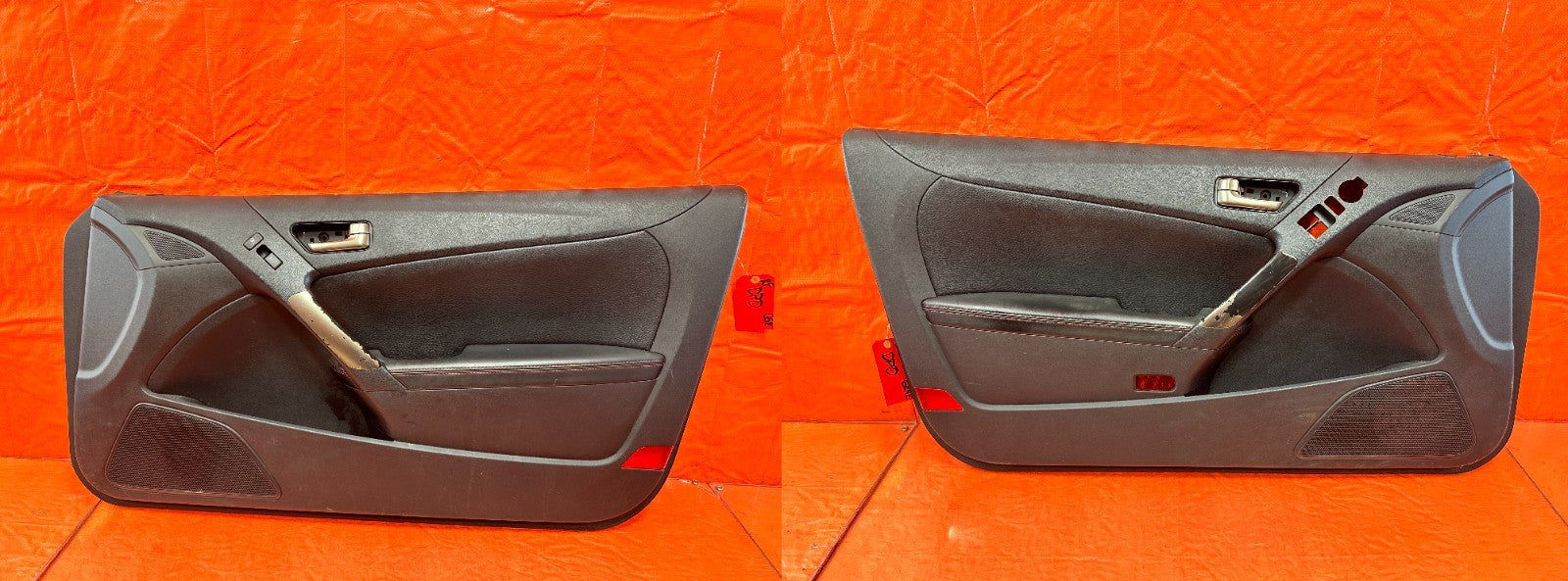 13 16 HYUNDAI GENESIS COUPE   R SPEC   LEFT AND RIGHT DOOR PANELS CARDS LINERS0
