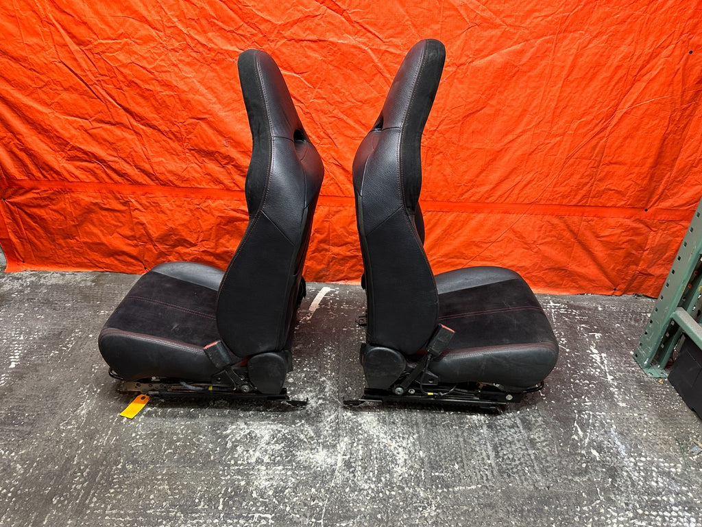 08-14 SUBARU IMPREZA WRX STI FRONT SEATS PAIR DRIVER PASSENGER OEM #7418
