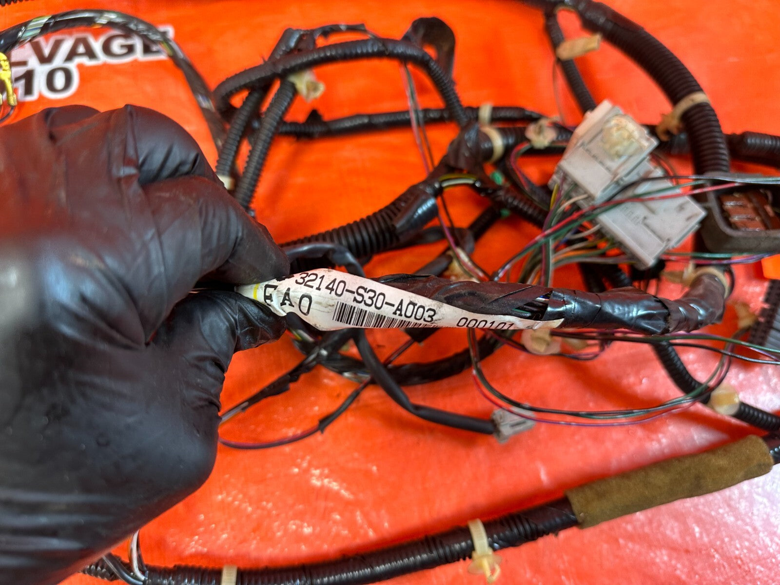 97 98 HONDA PRELUDE   PASSENGER RIGHT INTERIOR WIRE HARNESS WIRING LOOM OEM 2528