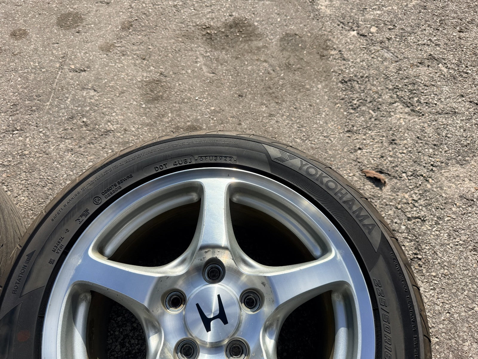00 09 HONDA S2000   AP1 WHEELS RIMS W/ YOKOHOMA ADVAN FLEVA TIRES OEM #33714