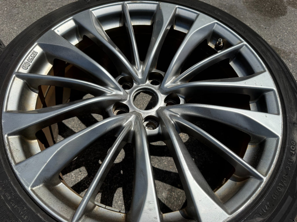 08 15 INFINITI G37 & Q60 SPORT MODEL 19 INCH 15 SPOKE ENKEI WHEELS RIMS OEM #32815