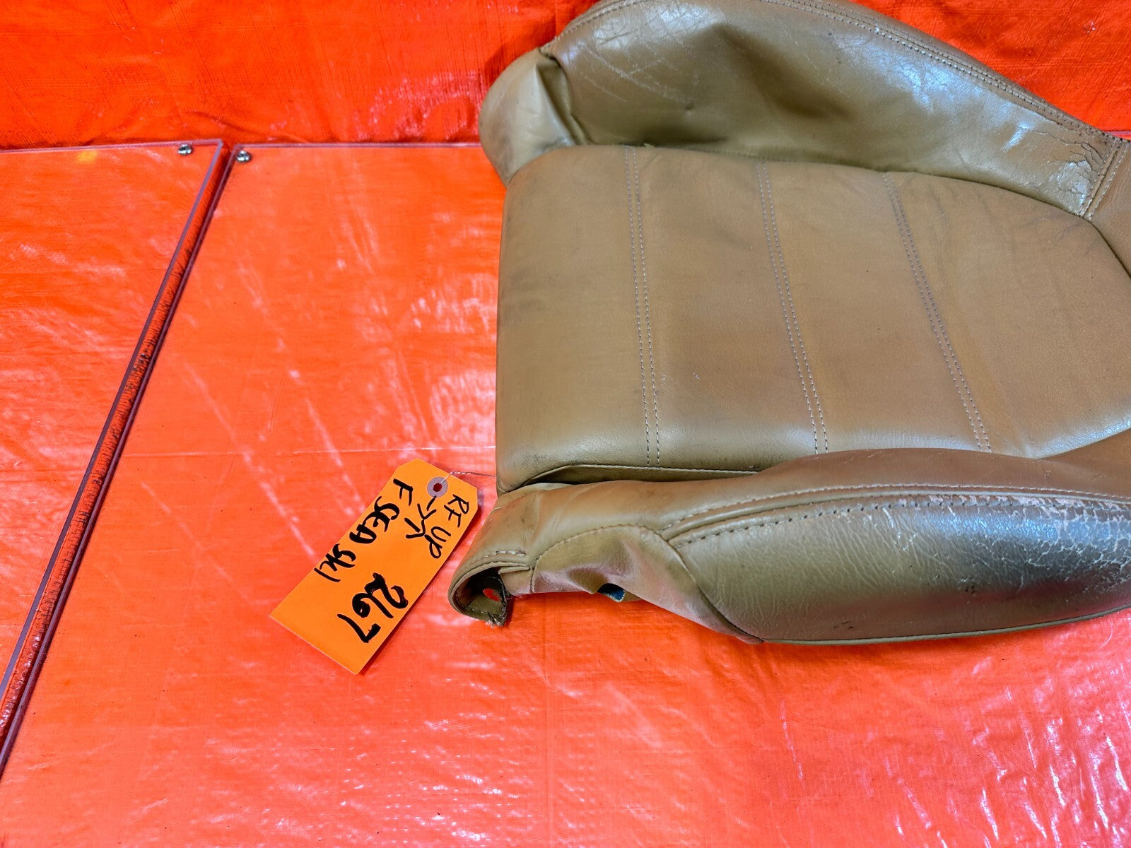 1993 93 MAZDA MX 5 MIATA   PASSENGER RIGHT FRONT UPPER SEAT SKIN WRAP COVER 26715