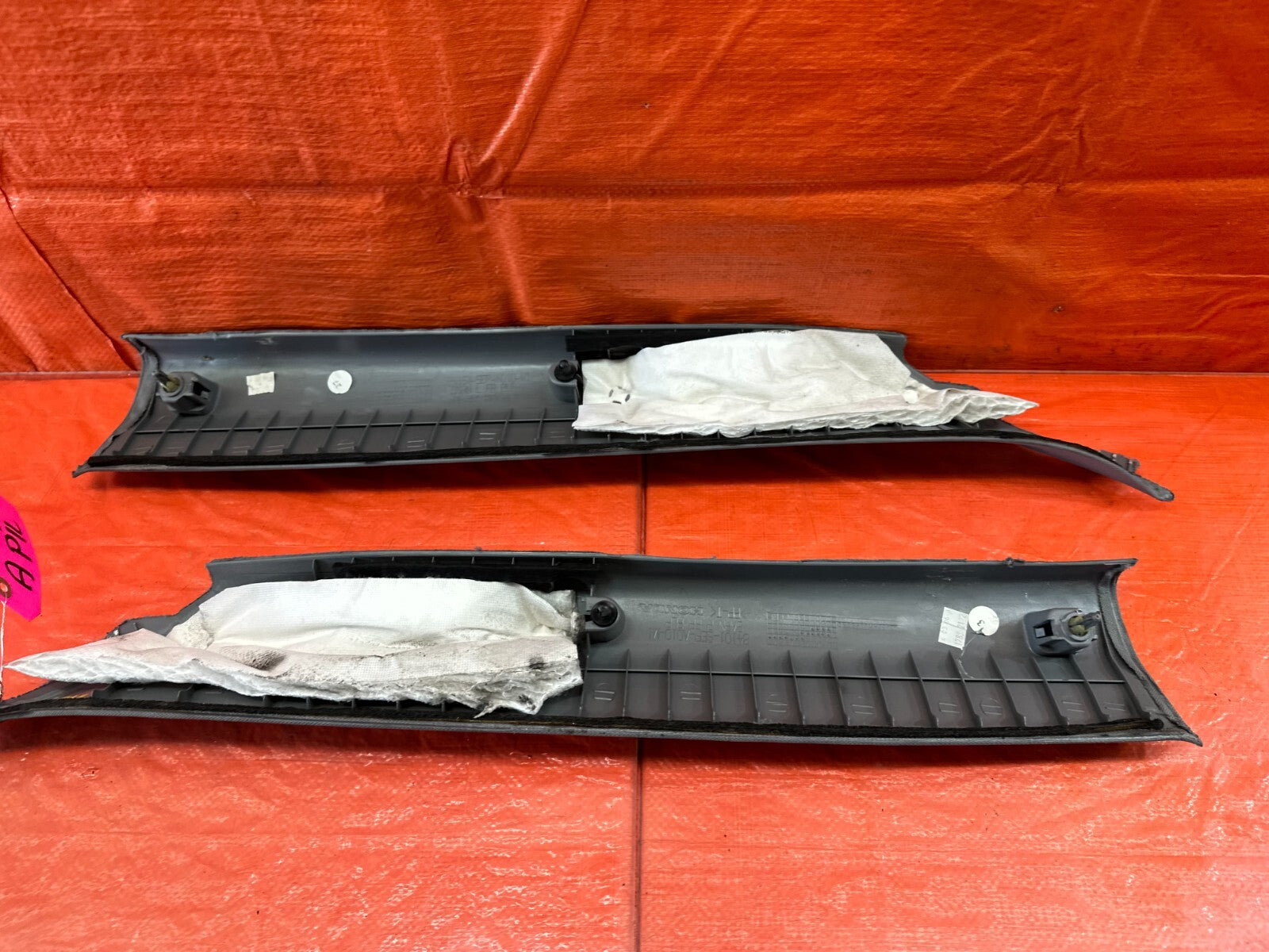 04 08 ACURA TL   LEFT AND RIGHT INTERIOR A PILLARS   MOONLAKE GRAY COLOR OEM 23413