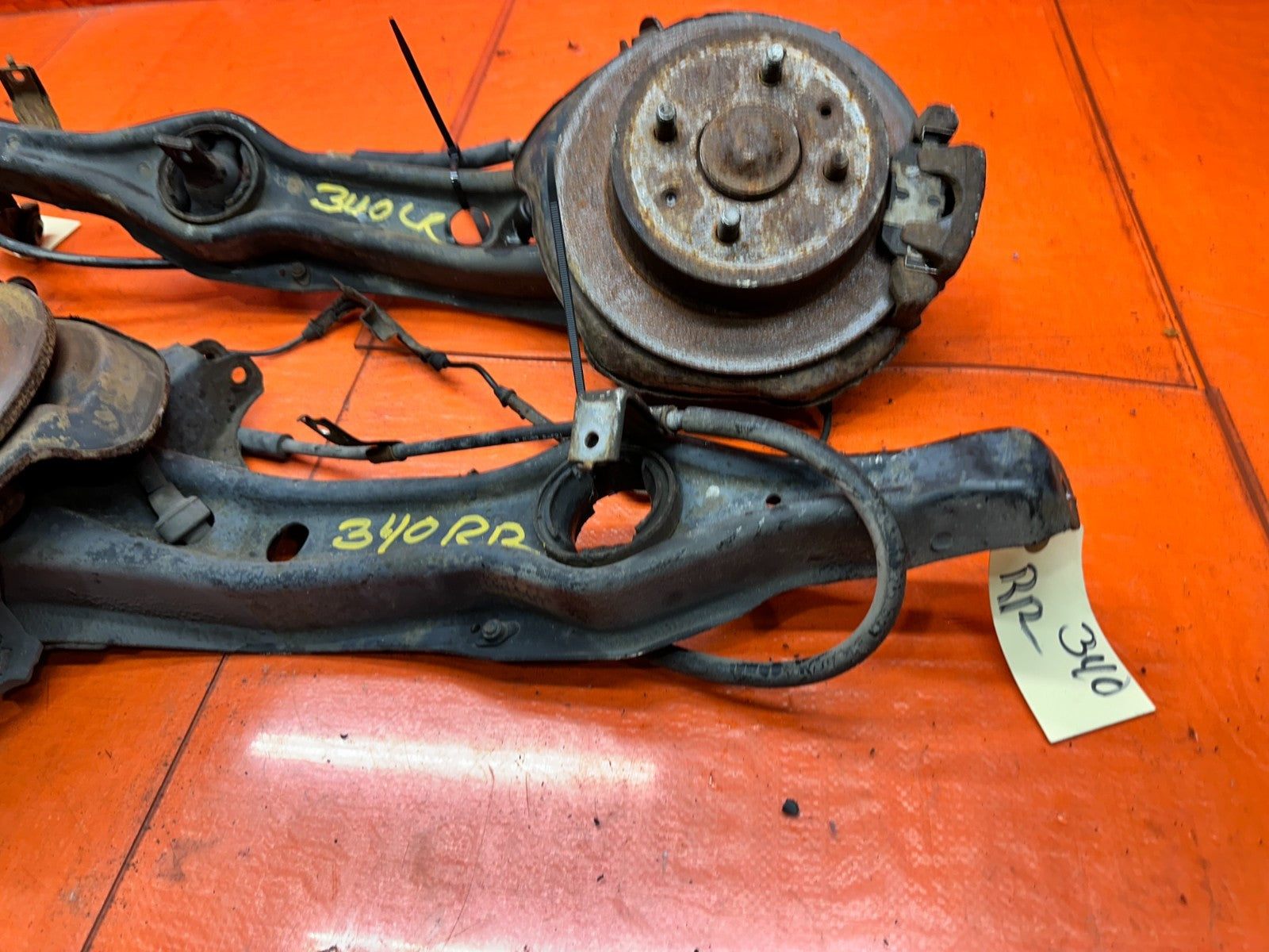 94-01 ACURA INTEGRA REAR DISC BRAKE CONVERSION TRAILING ARMS CALIPERS OEM #3406