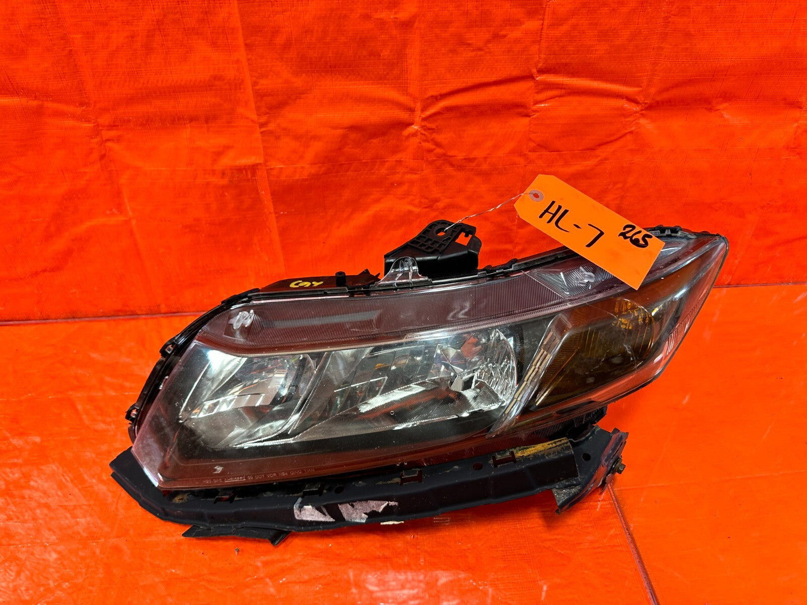 2013 13 HONDA CIVIC SI 2D COUPE   DRIVER LEFT HEADLIGHT HEADLAMP W/ BRACKET #2658