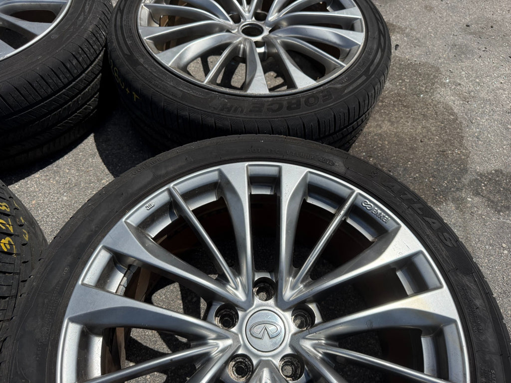 08 15 INFINITI G37 & Q60 SPORT MODEL 19 INCH 15 SPOKE ENKEI WHEELS RIMS OEM 3284