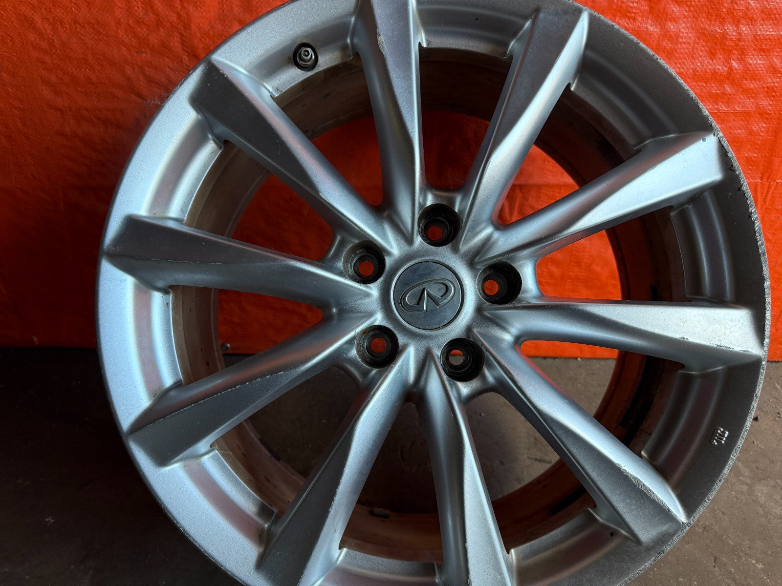 08 15 INFINITI G37 Q60   10 SPOKE   18 INCH   FRONT WHEEL RIM   OEM #310 17
